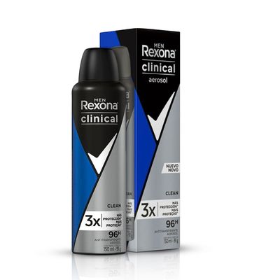 Desodorante-Aerosol-Clinical-Clean-Men-Rexona-150ml Desodorante-Aerosol-Clinical-Clean-Men-Rexona-150ml