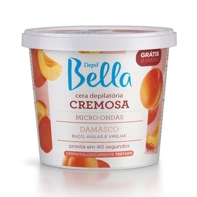Cera-Depil-Bella-Cremosa-para-Microondas-Damasco-100g Cera-Depil-Bella-Cremosa-para-Microondas-Damasco-100g