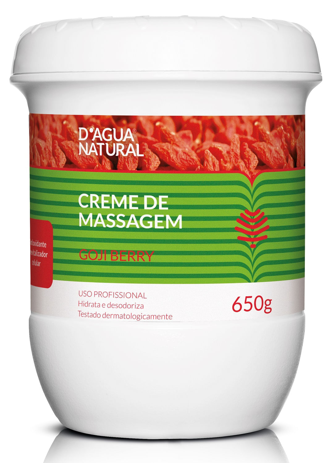 Creme Para Massagem Dagua Natural Goji Berry 650G