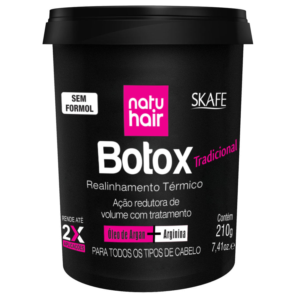 Redutor de volume skafe natu hair tradicional 210g leo cosm ticos