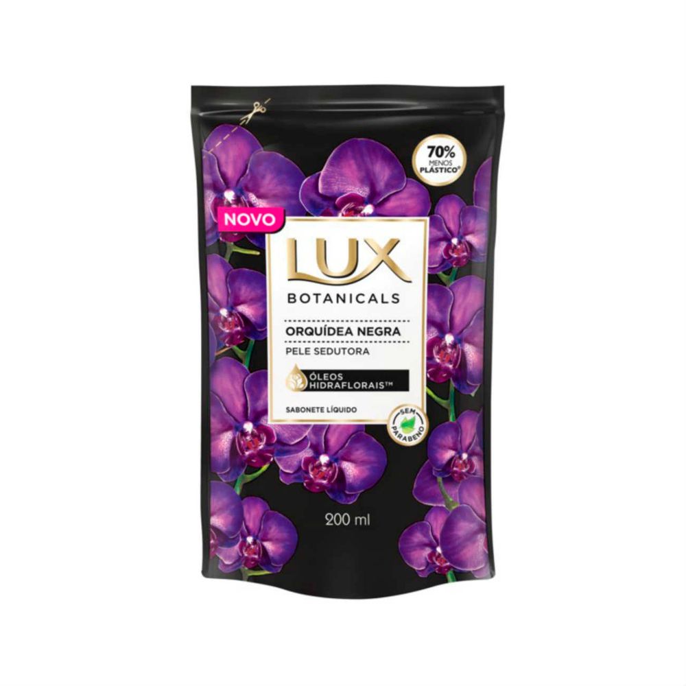 Sabonete Liquido Lux Refil Orquidea Negra 200ml - leocosmeticos