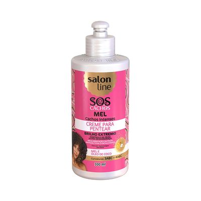 Creme-de-Pentear-Salon-Line-Cachos-Intensos-SOS-Mel-300ml Creme-de-Pentear-Salon-Line-Cachos-Intensos-SOS-Mel-300ml