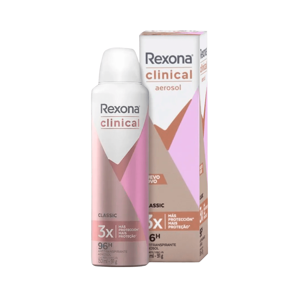 Desodorante Aerosol Rexona Clinical  Produtos de beleza, Produtos de  cuidados para a pele, Dicas de beleza feminina