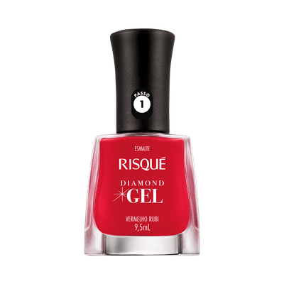 Esmalte-Risque-Diamond-Gel-Vermelho-Rubi Esmalte-Risque-Diamond-Gel-Vermelho-Rubi
