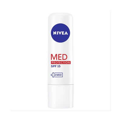 Protetor-Labial-Nivea-Lip-Care-Med-Protect-FPS-15 Protetor-Labial-Nivea-Lip-Care-Med-Protect-FPS-15