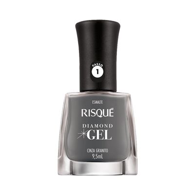 Esmalte-Risque-Diamond-Gel-Cinza-Granito Esmalte-Risque-Diamond-Gel-Cinza-Granito