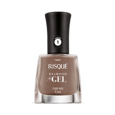 Esmalte-Risque-Diamond-Gel-Couro-Nude Esmalte-Risque-Diamond-Gel-Couro-Nude