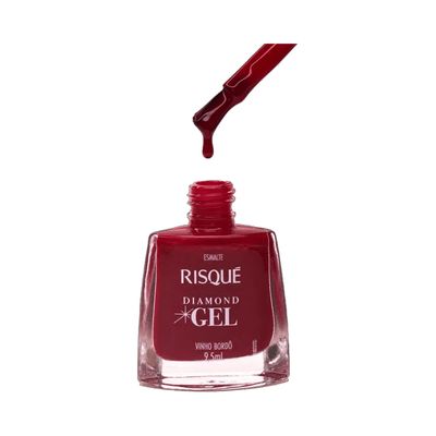 Esmalte-Risque-Diamond-Gel-Vinho-Bordo Esmalte-Risque-Diamond-Gel-Vinho-Bordo