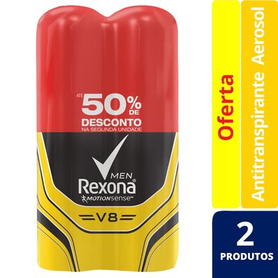 Kit-Desodorante-Rexona-Aero-c-2-Feminino-Men-V8--50--de-desconto-na-2ªUn.- Kit-Desodorante-Rexona-Aero-c-2-Feminino-Men-V8--50--de-desconto-na-2ªUn.-
