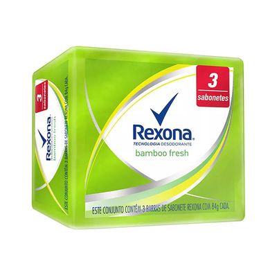 Kit-Sabonete-Rexona-Bamboo-Fresh-c--3-Unidades---84g Kit-Sabonete-Rexona-Bamboo-Fresh-c--3-Unidades---84g