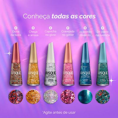 Esmalte Risqué Livre Para Brilhar Chega e Arrasa 8ml - leocosmeticos