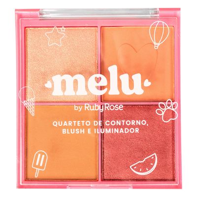 Paleta-Quarteto-Melu-By-Ruby-Rose-RR75311-Contorno-Iluminador-e-Blush Paleta-Quarteto-Melu-By-Ruby-Rose-RR75311-Contorno-Iluminador-e-Blush