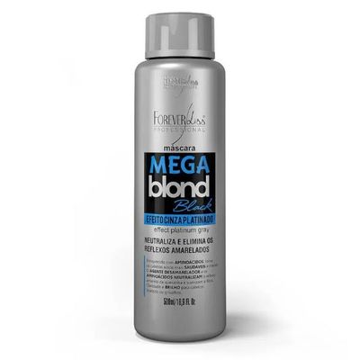 Mascara-Forever-Liss-Mega-Blond-Cinza-Platinado-500g Mascara-Forever-Liss-Mega-Blond-Cinza-Platinado-500g