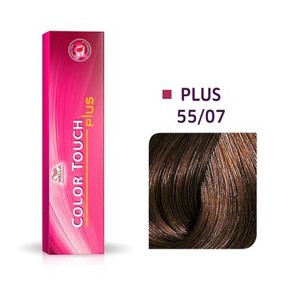 Tonalizante-Wella-Color-Touch-Plus-55-07-Castanho-Claro-Intenso-Natural-Marrom-60g Tonalizante-Wella-Color-Touch-Plus-55-07-Castanho-Claro-Intenso-Natural-Marrom-60g