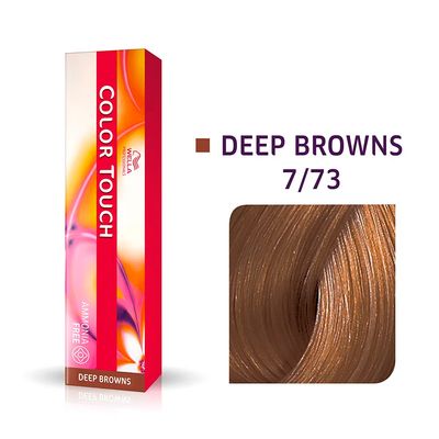 Tonalizante-Wella-Color-Touch-Browns-7-73-Louro-Medio-Marrom-Dourado-60g Tonalizante-Wella-Color-Touch-Browns-7-73-Louro-Medio-Marrom-Dourado-60g