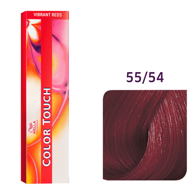 Tonalizante-Wella-Color-Touch-Vibrant-Reds-5554-Castanho-Claro-Intenso-Acaju-Avermelhado-60g Tonalizante-Wella-Color-Touch-Vibrant-Reds-5554-Castanho-Claro-Intenso-Acaju-Avermelhado-60g