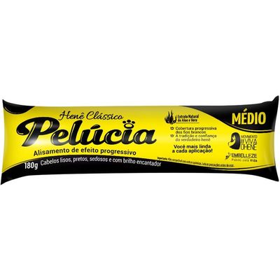 pelucia-embeleze-hene-classica-bisnaga-media-180g pelucia-embeleze-hene-classica-bisnaga-media-180g